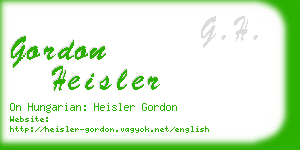 gordon heisler business card
